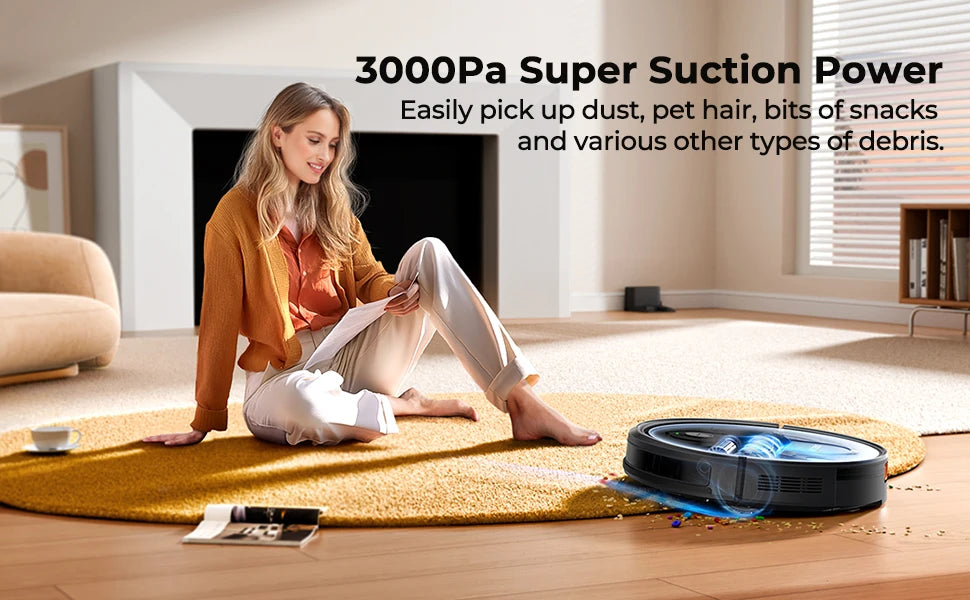 Airzeen R7 Robot Vacuum Mop 3-In-1 Cleaning 4000pa