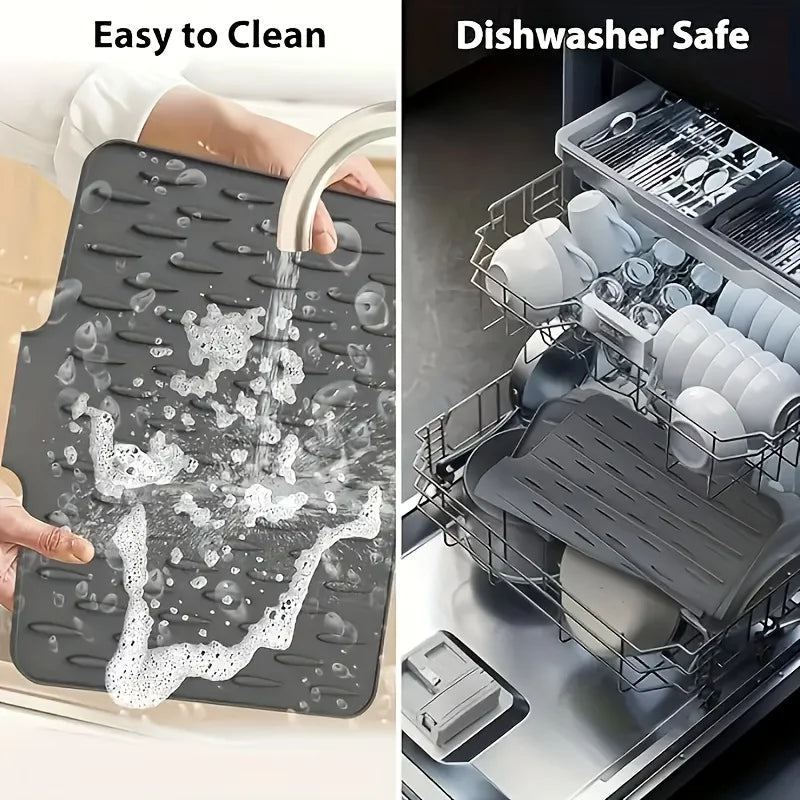 Heat Resistant Silicone Dish Drying Mat Non Slip