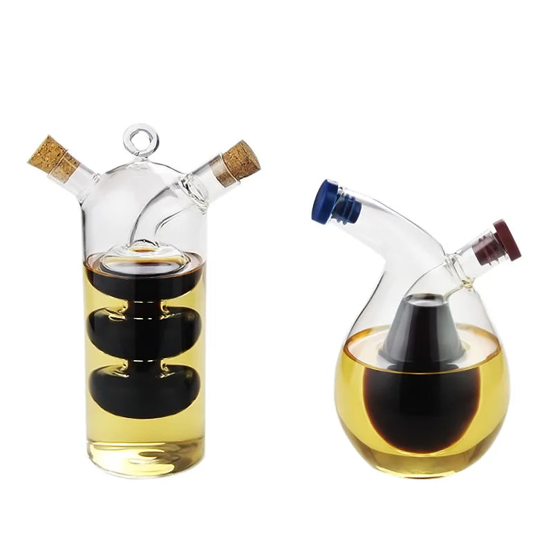 Double Glass Oiler Dual-Purpose Glass Bottle Lecythus Vinegar