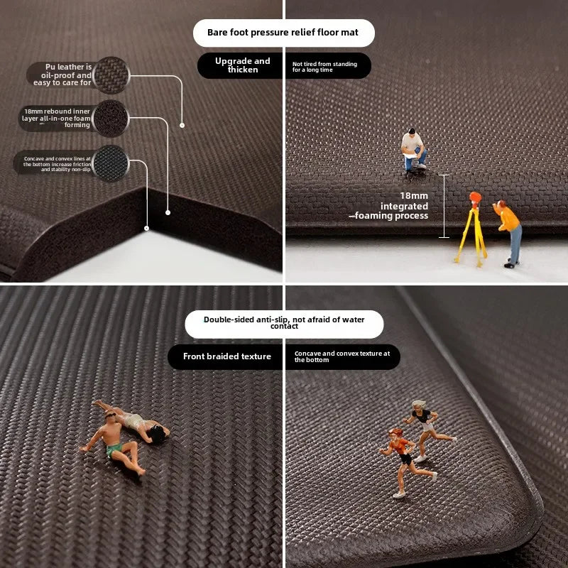Mat Cushioned Anti Fatigue Ultra Thick Pu Leather