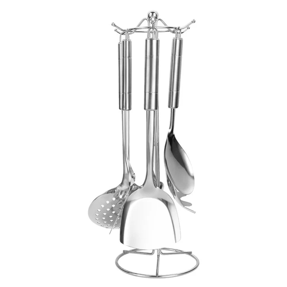 9pcs Cookware Stainless Steel Cooking Utensils Rust-Proof Durable