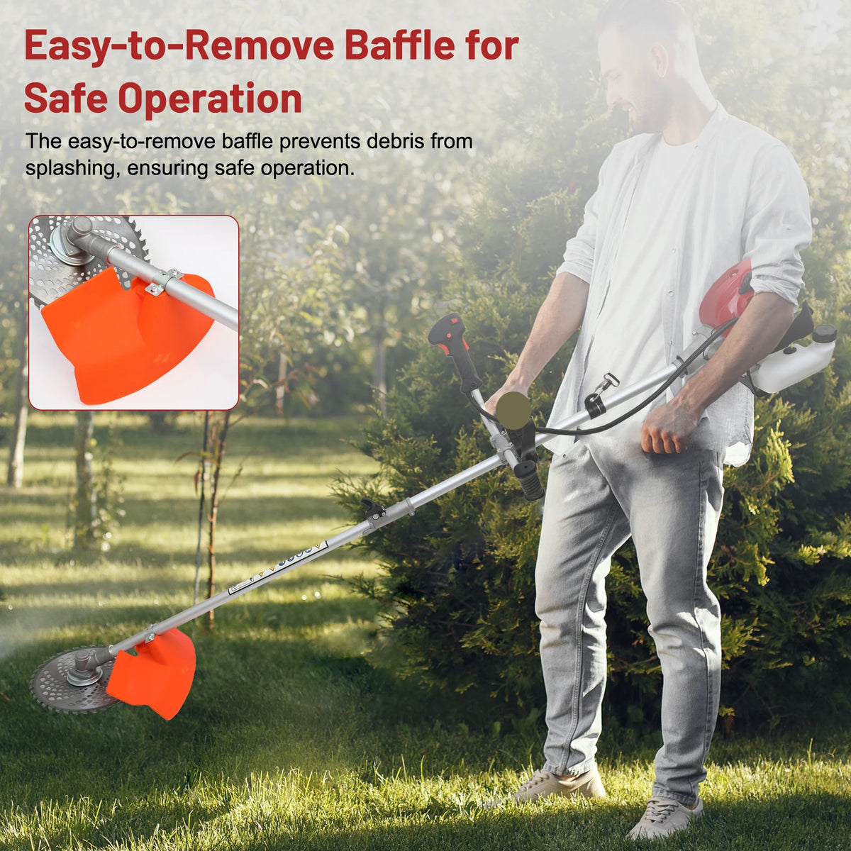 52cc Weed Wacker 2-Stroke Gas Grass Trimmer 4-In-1