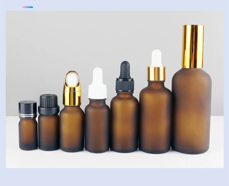 20/50 Pieces 20ml 30ml Frosted Amber Glass Dropper