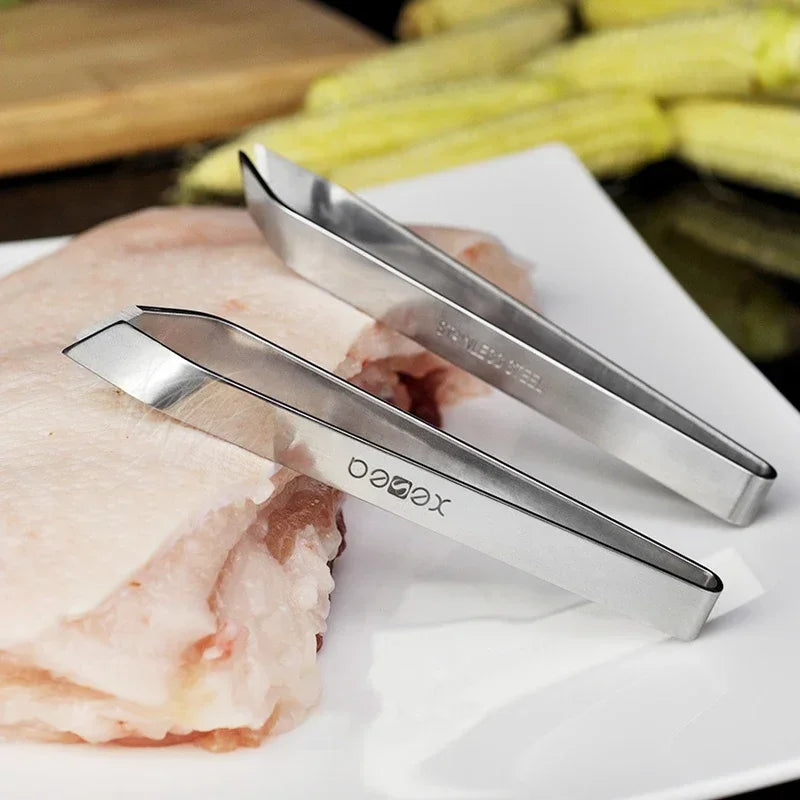 Pc Stainless Steel Fish Bone Tweezers Pincer Clip