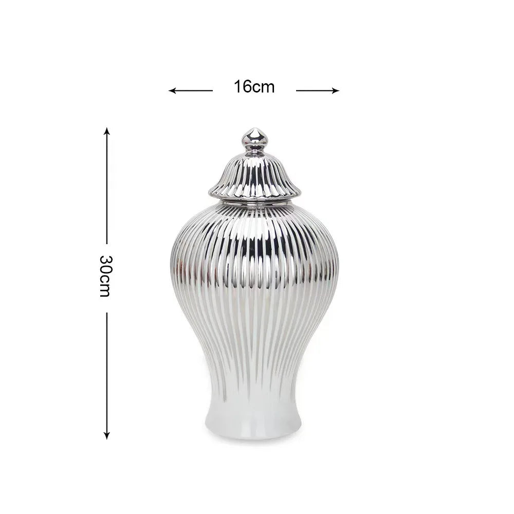 Vase Ceramic Luxury Electroplated General Jar European Ceramic
