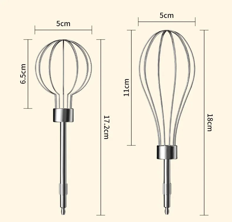 Electric Egg Beater Food Whisk Handheld Rechargeable Speeds