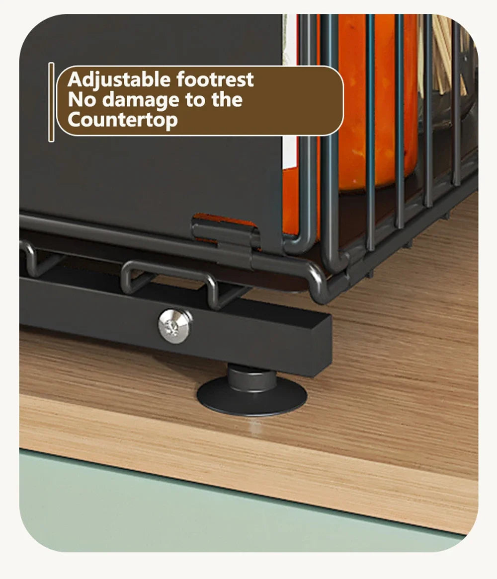 Tier Adjustable Pull Out Under Sink Organizer Slide