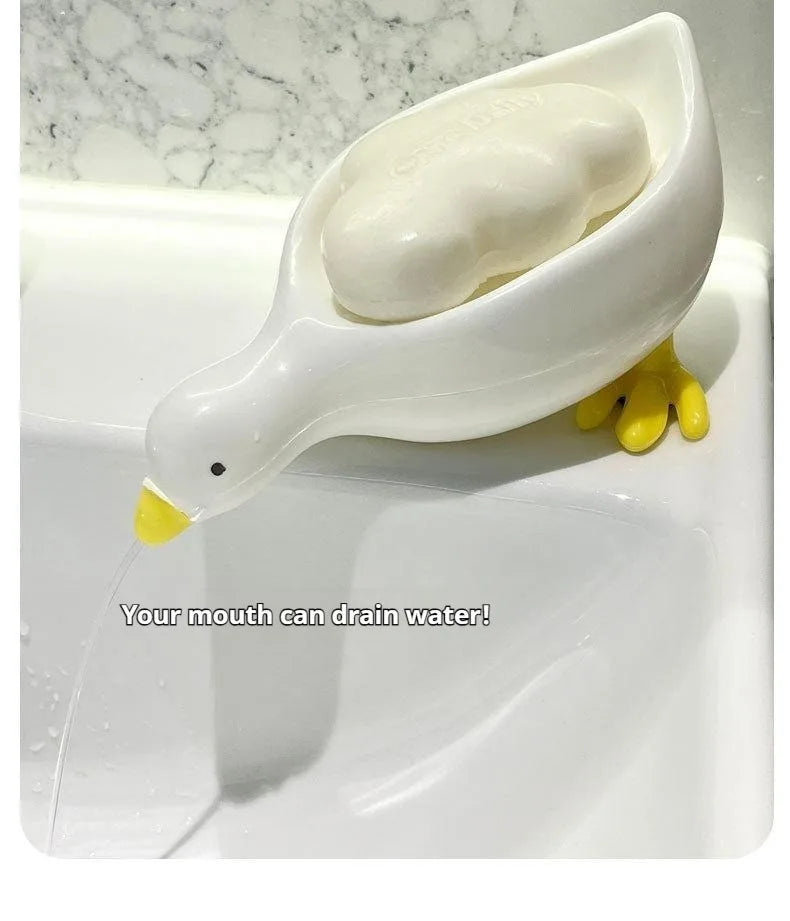 Duck Soap Dish - Cute Self Draining Soap