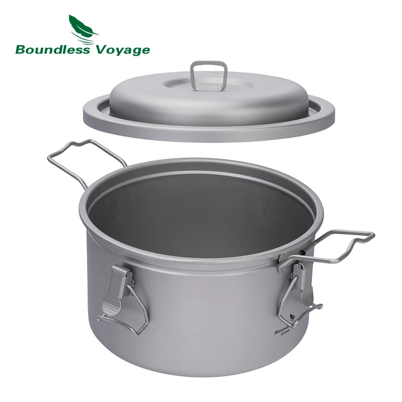 Boundless Voyage Titanium Camping Pot 2l Cooker Ultralight