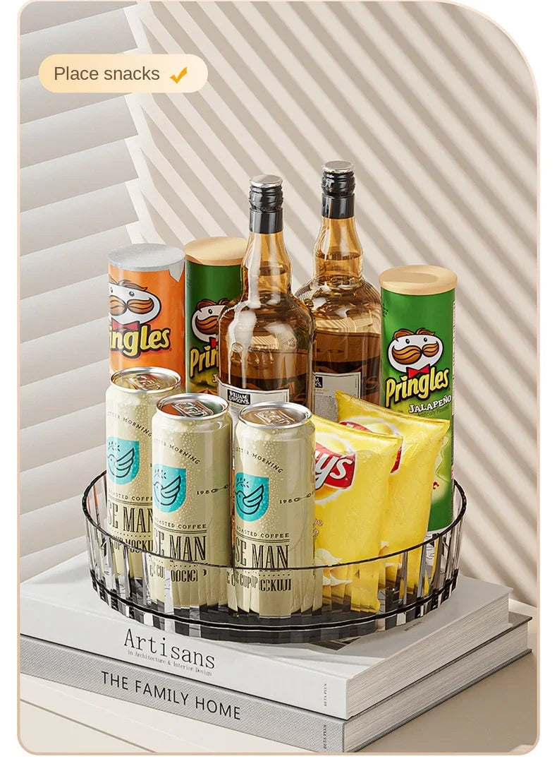 360 Rotating Seasoning Storage Tray Pantry Cabinet Turntable