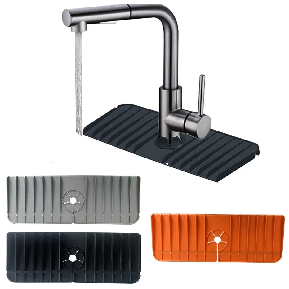 Faucet Absorbent Mat Silicon Sink Splash Guard Drain