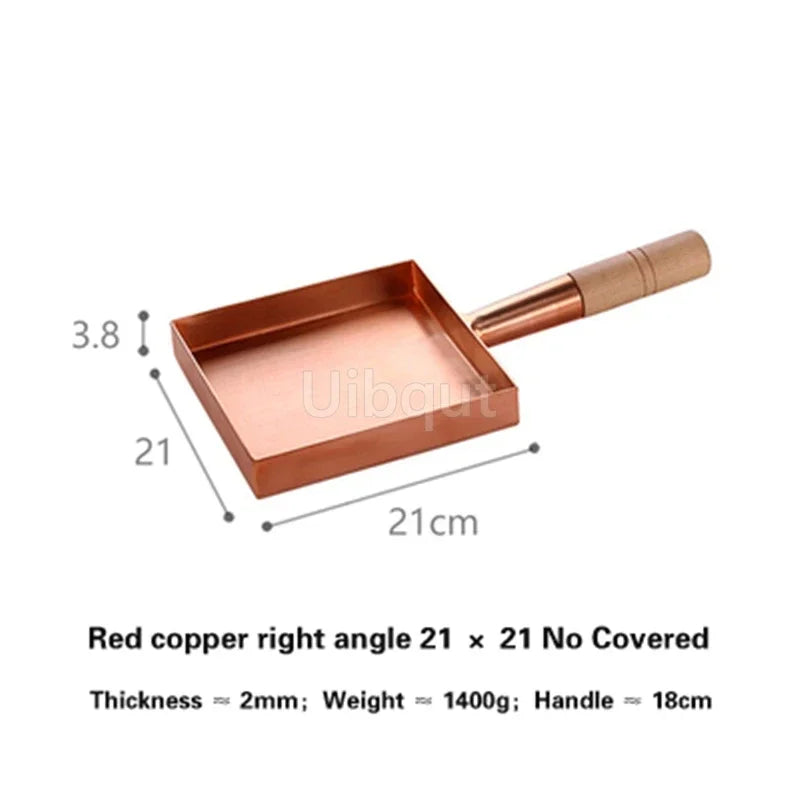 Brass Baking Tray Copper Frying Pan Square Pan