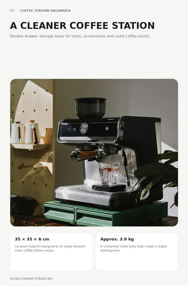 Muvna Espresso Bar Knock Box Coffee Organizer Box
