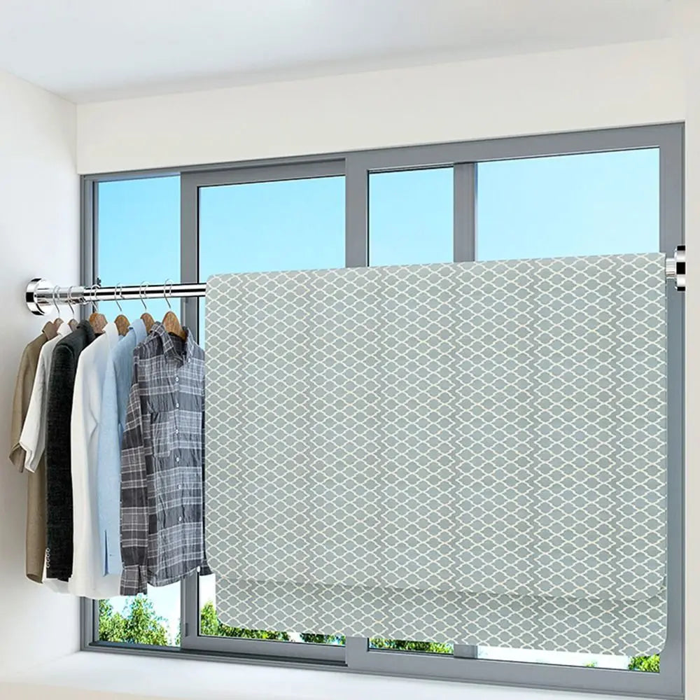 35-80cm Adjustable Stainless Steel Clothes Drying Rack No-Drill
