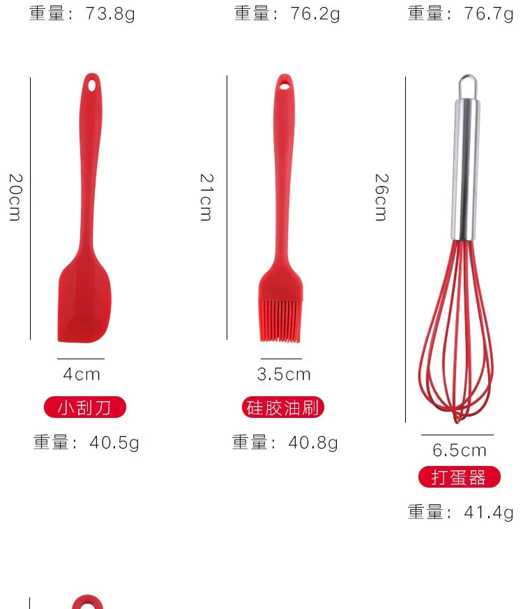 1pcs Silicone Utensils Non-Stick Kitchenware Cooking Bbq Spoon