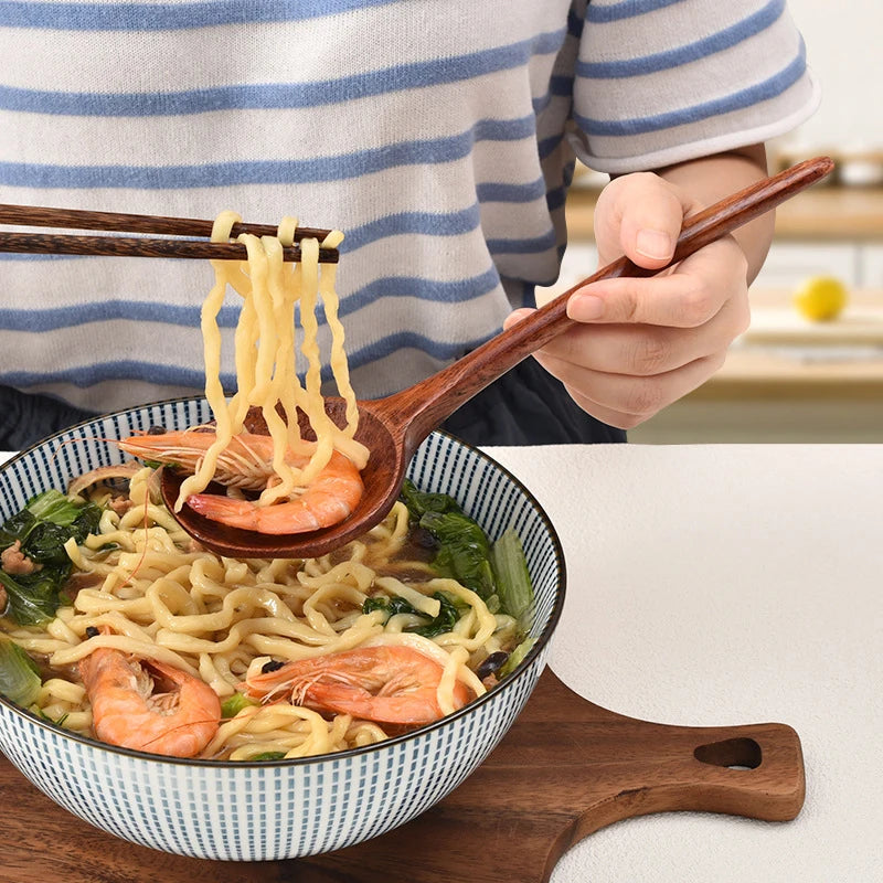 Long Handle Ramen Wooden Spoon Japanese Cooking Utensils
