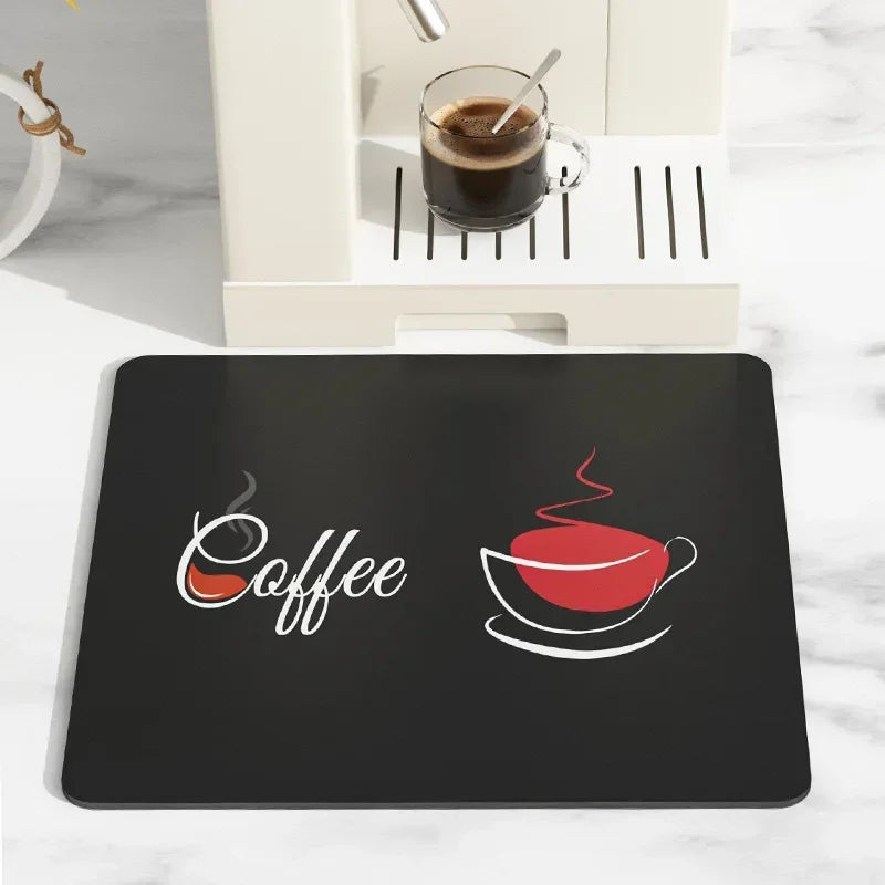 Countertop Dish Drying Mat Absorbent Drain Mat Non