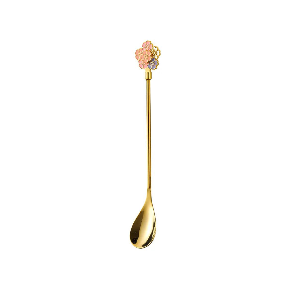 5-Pack 304 Stainless Steel Spoons Japanese Cherry Blossom