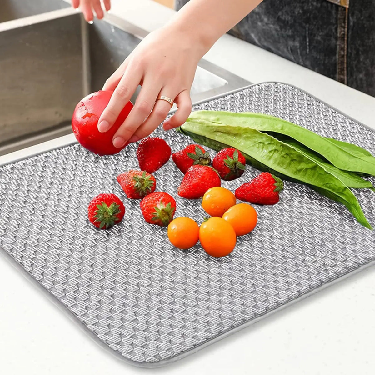 2pcs Drying Mats Use 50x38cm Super Absorbent Microfiber