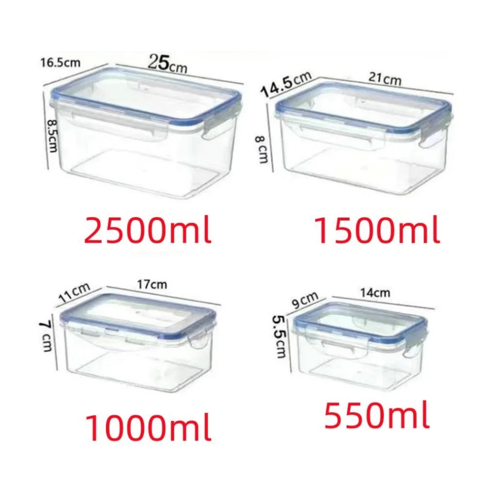 1/4pack Food Storage Containers Transparent Organization Boxes