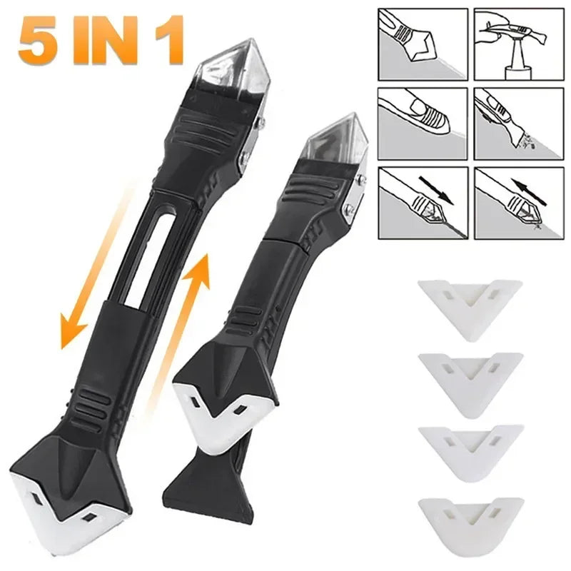 5-In-1 Silicon Scraper Silicone Smooth Grouting Kit Scraper