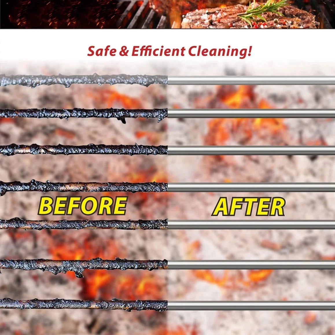 Stainless Steel Grill Cleaning Brush Outdoor Bbq Grill