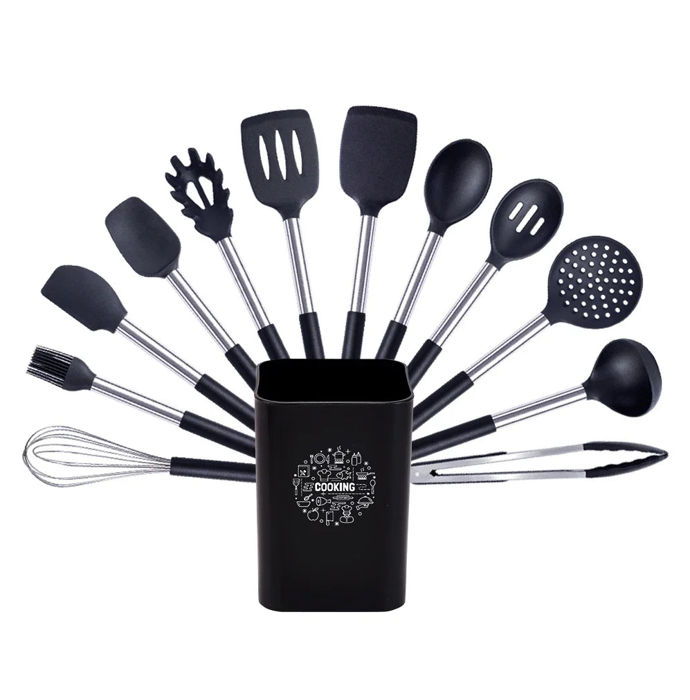 Quality Silicone Utensils Cooking Non Stick Kitchenware Heat