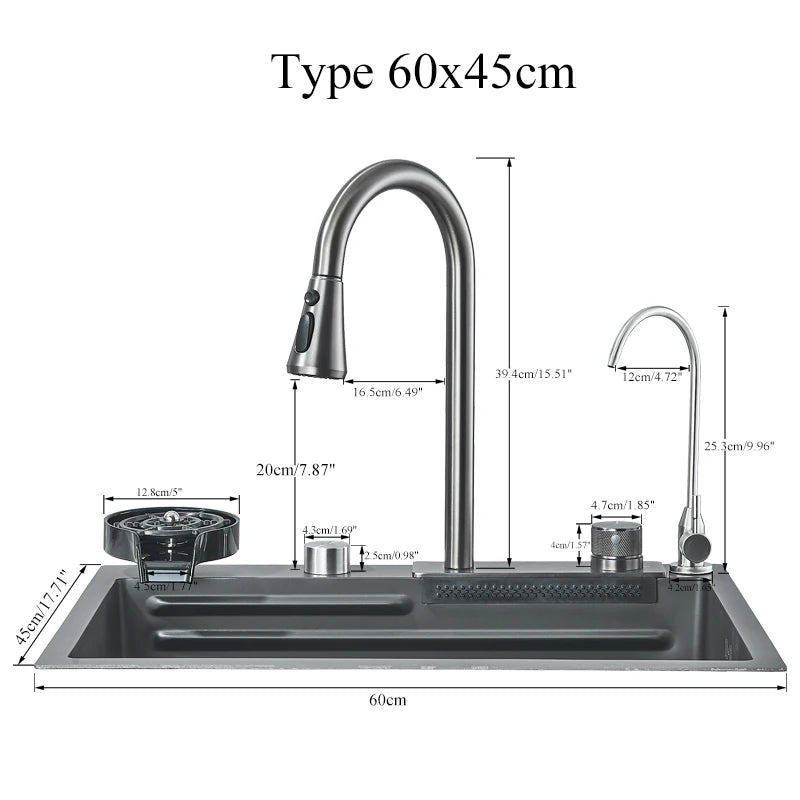 Shinesia 304 Stainless Steel Sink Digital Display Large