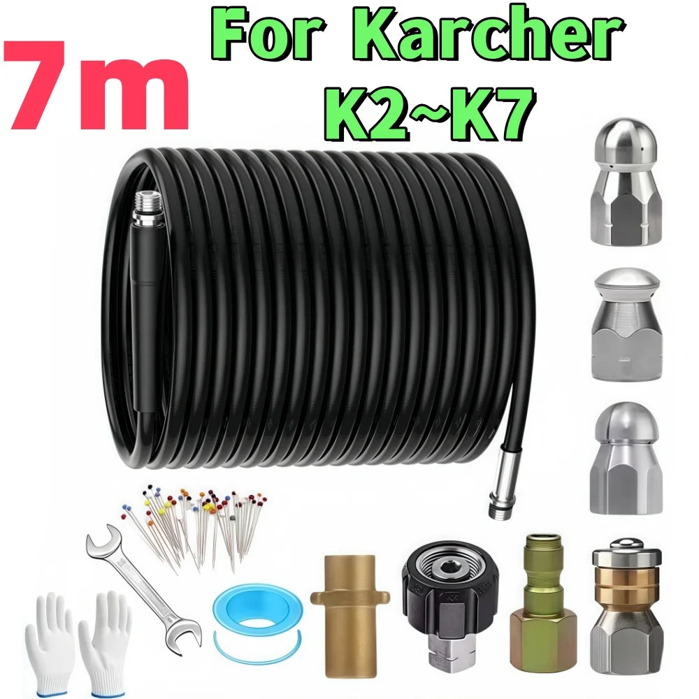 35m Sewer Drain Water Cleaning Hose Sewage Pipe