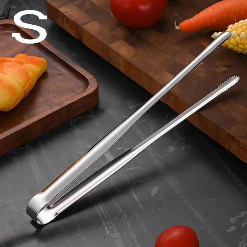1pc 304 Stainless Steel Barbecue Clip Grill Tongs