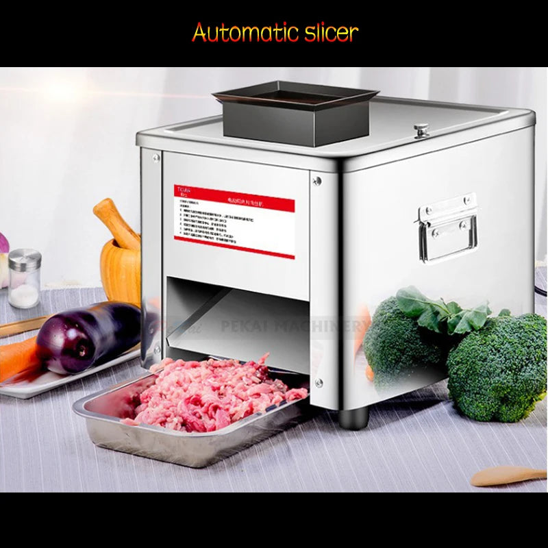 Electric Meat Slicer 150kg/H 5/3 5/5/7mm Commercial Stainless