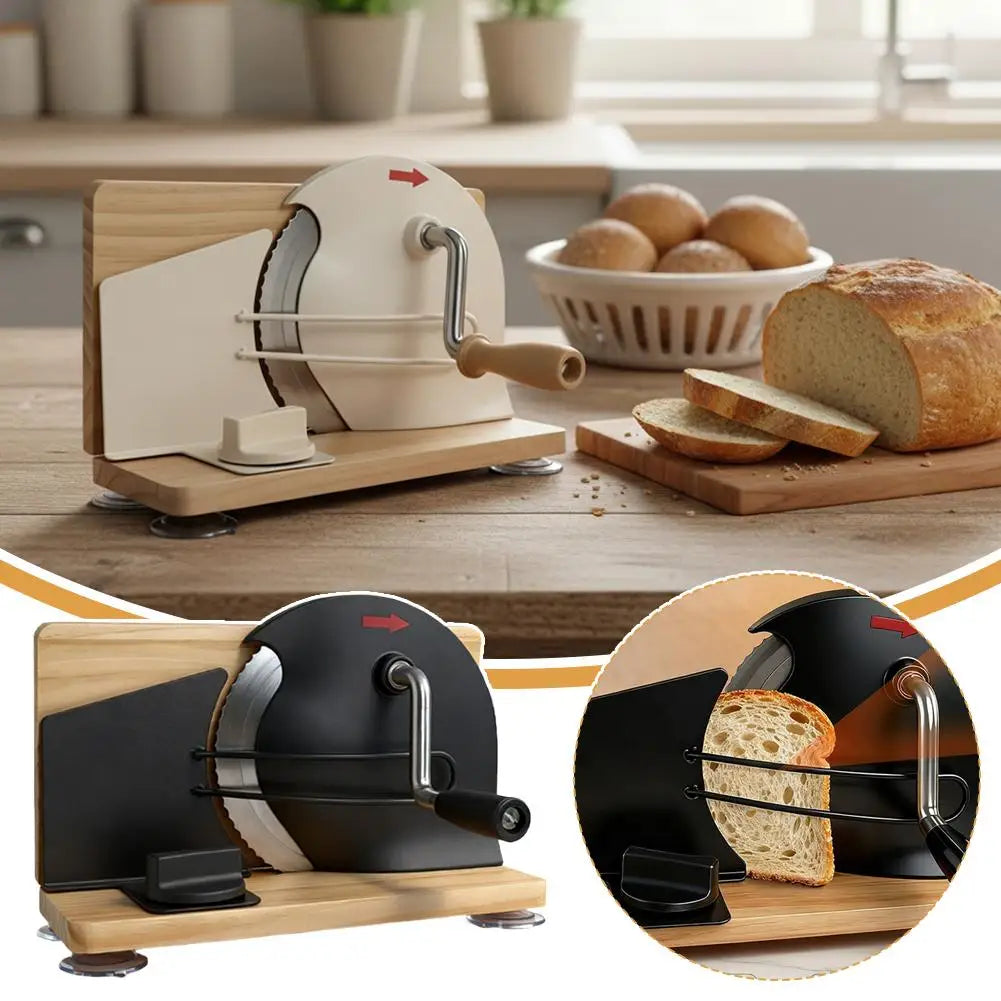 Hand Crank Bread Slicer 5-20mm Adjustable Thickness -