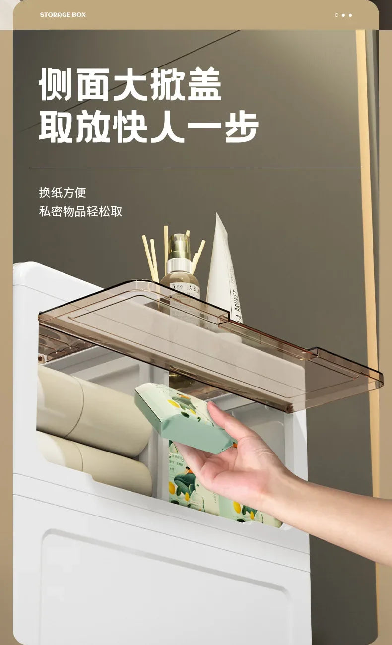 Bathroom Gap Cabinet Shelf Storage Acrylic Toilet Locker