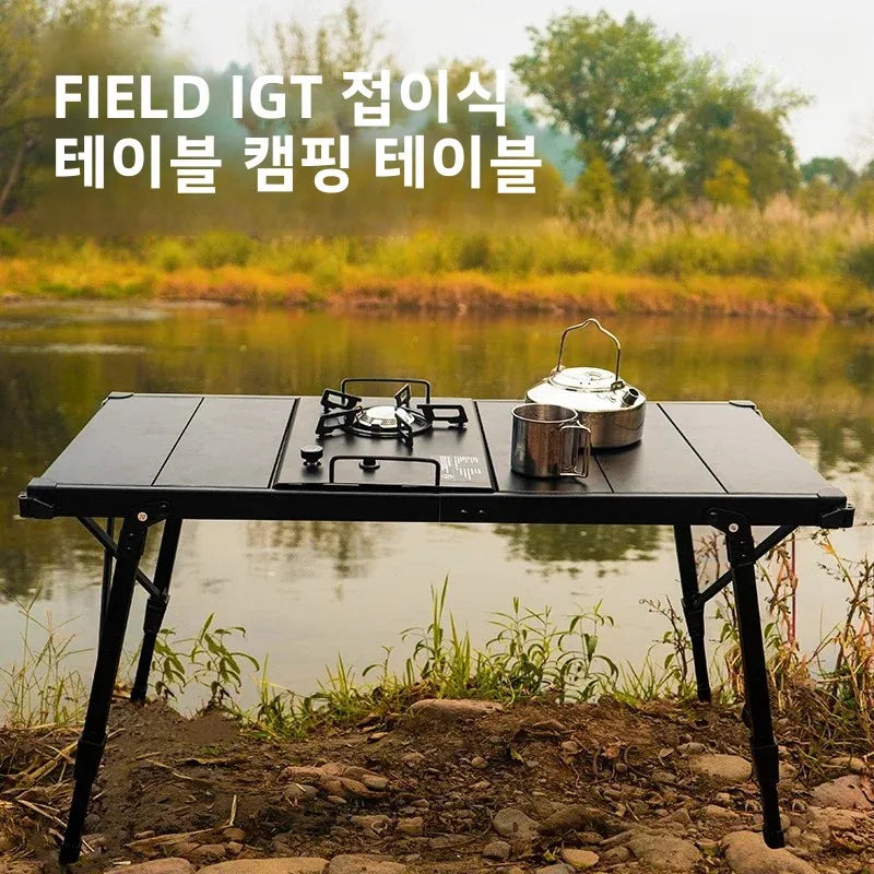Igt Table Stove Camping Folding Removable Adjustable Height