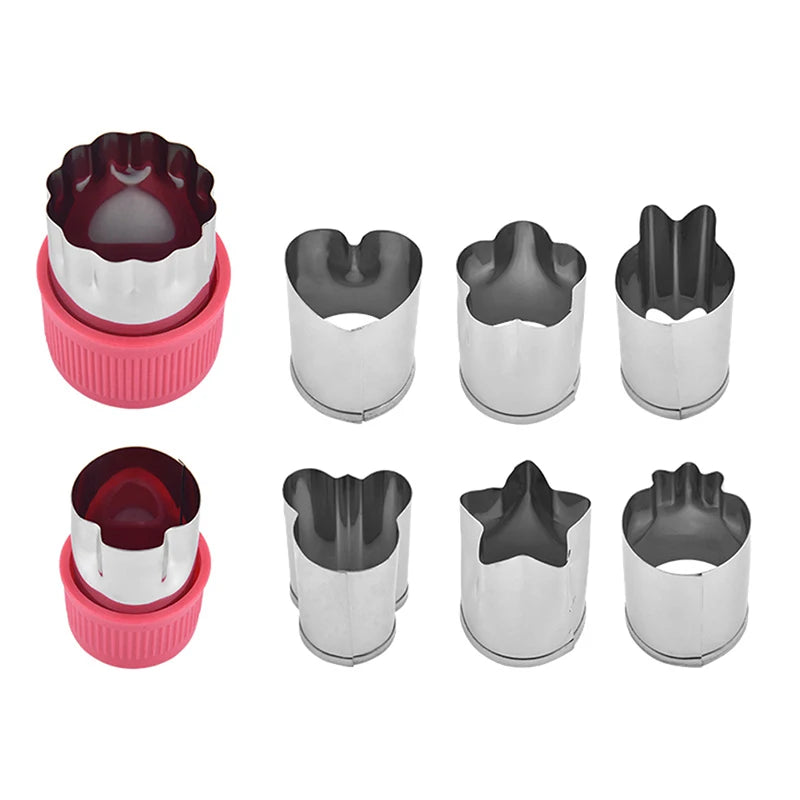 1set Multi-Style Vegetables Cookie Cutter Embossing Mould Cook