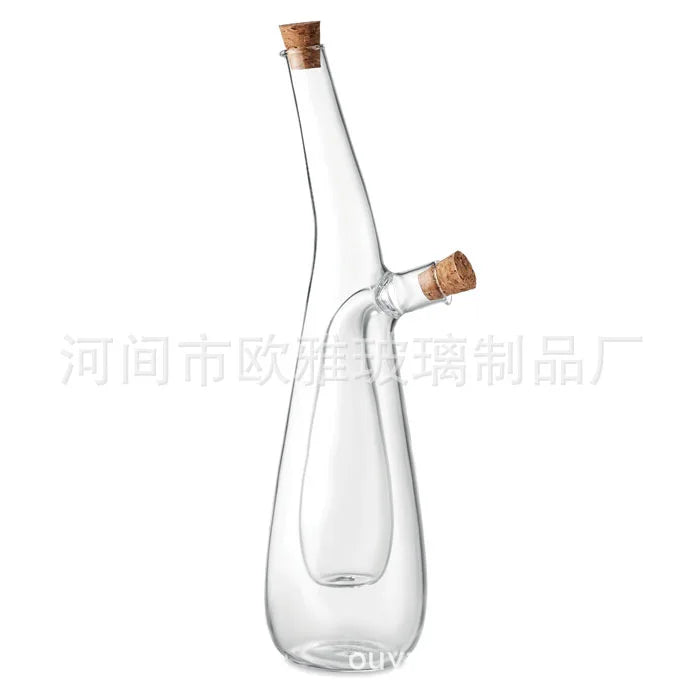 2-In-1 Double Layer Bottle Sauce Oil Vinegar Glass