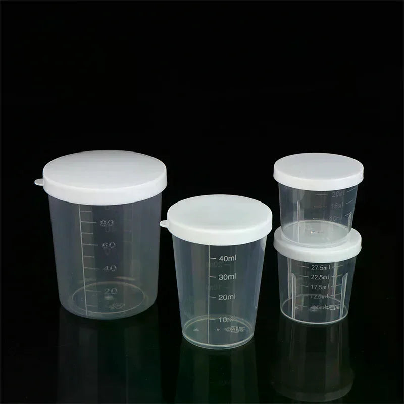 10pcs Plastic 20/30/50/100ml Clear Liquid Pill Measuring Cups