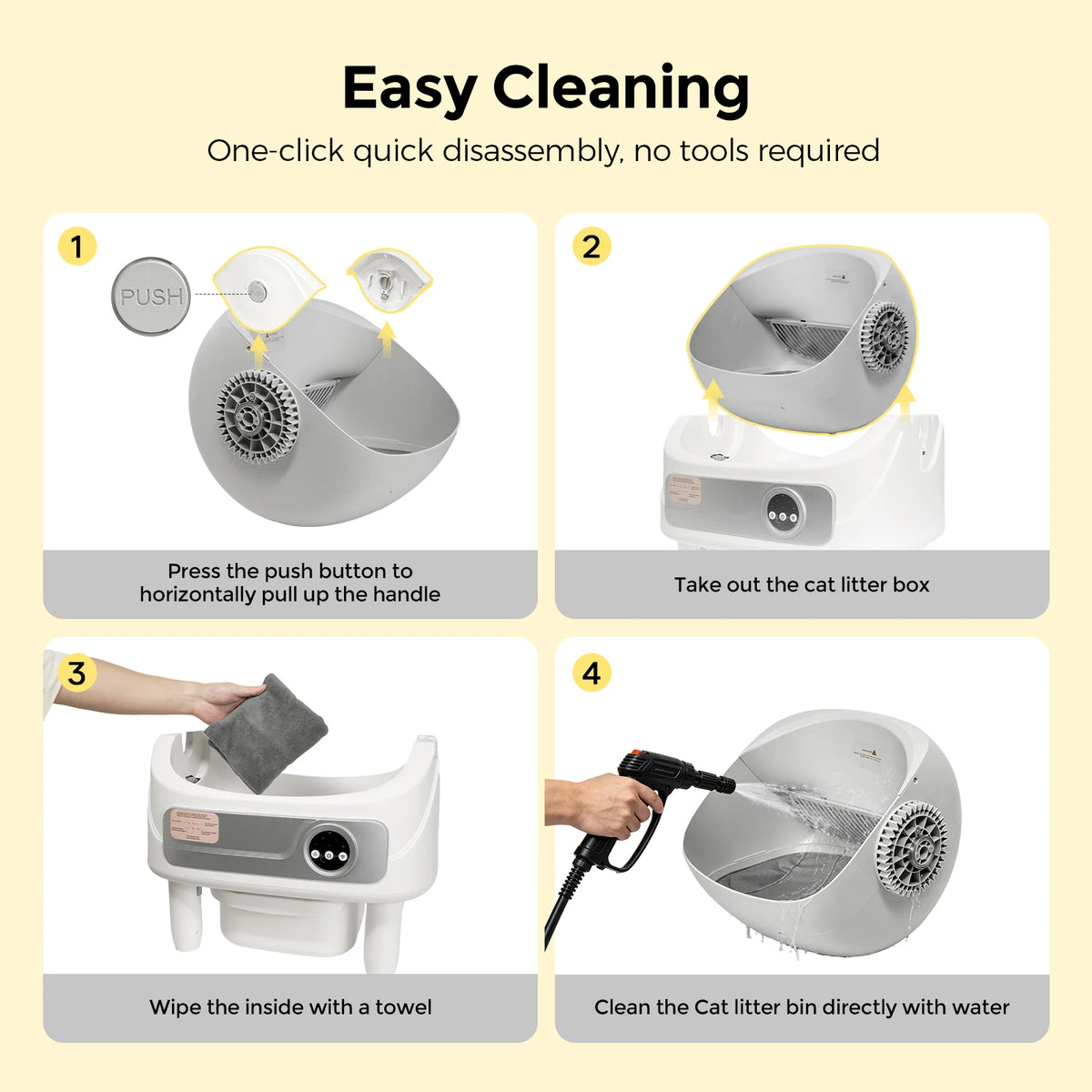 Patbrela Automatic Litter Box Self-Cleaning Cat Litter Box