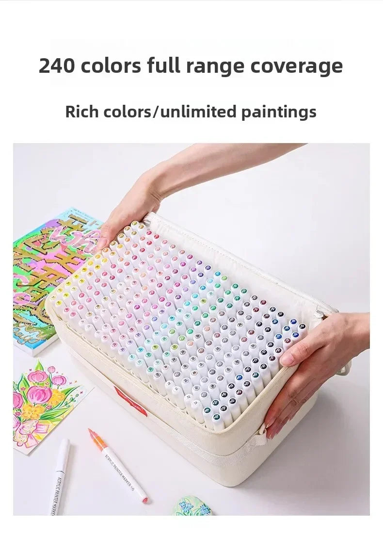 Languo 240/9 Colors Direct Liquid Acrylic Paint Pens