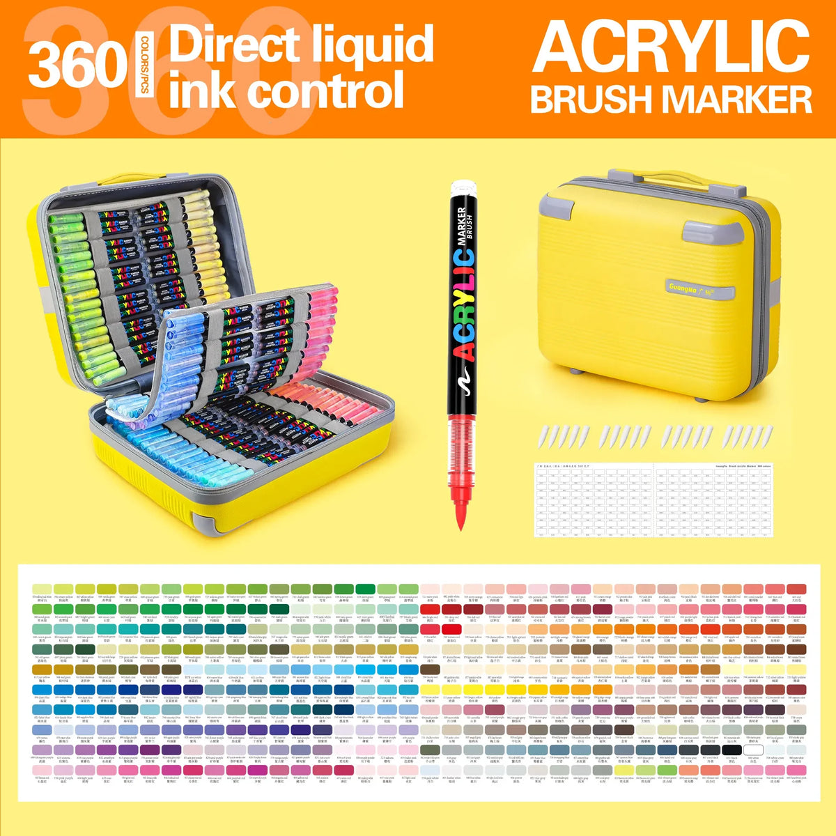 120-360 Colors Acrylic Paint Markers Brush Tip Paint