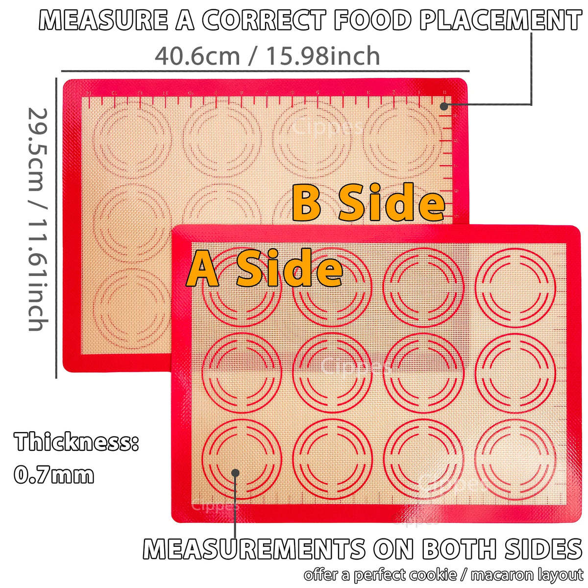 1pc Silicone Baking Mat Oven Reusable Non-Stick Heat