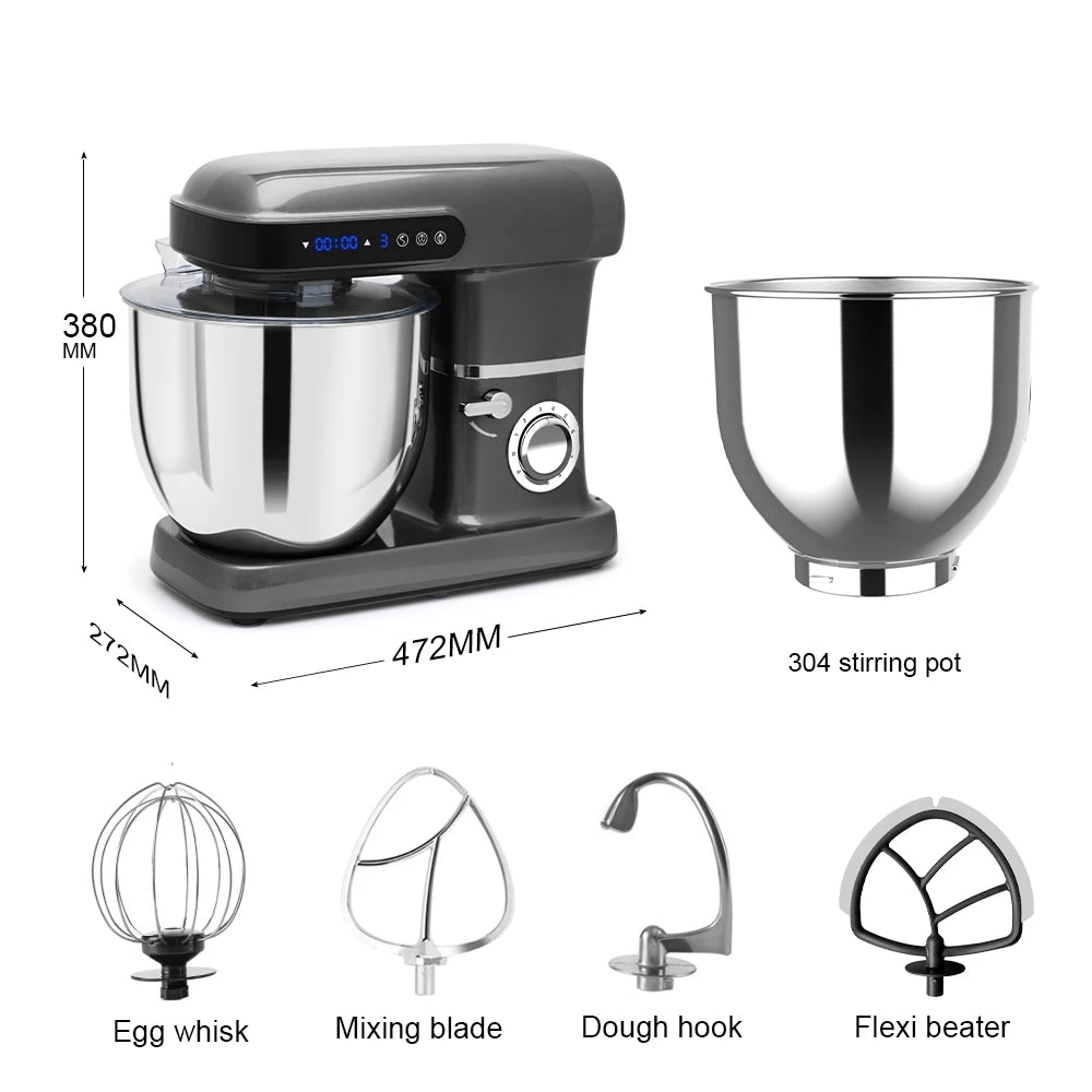 2200w Stand Mixer 10l Stainless Steel Bowl 9-Speed
