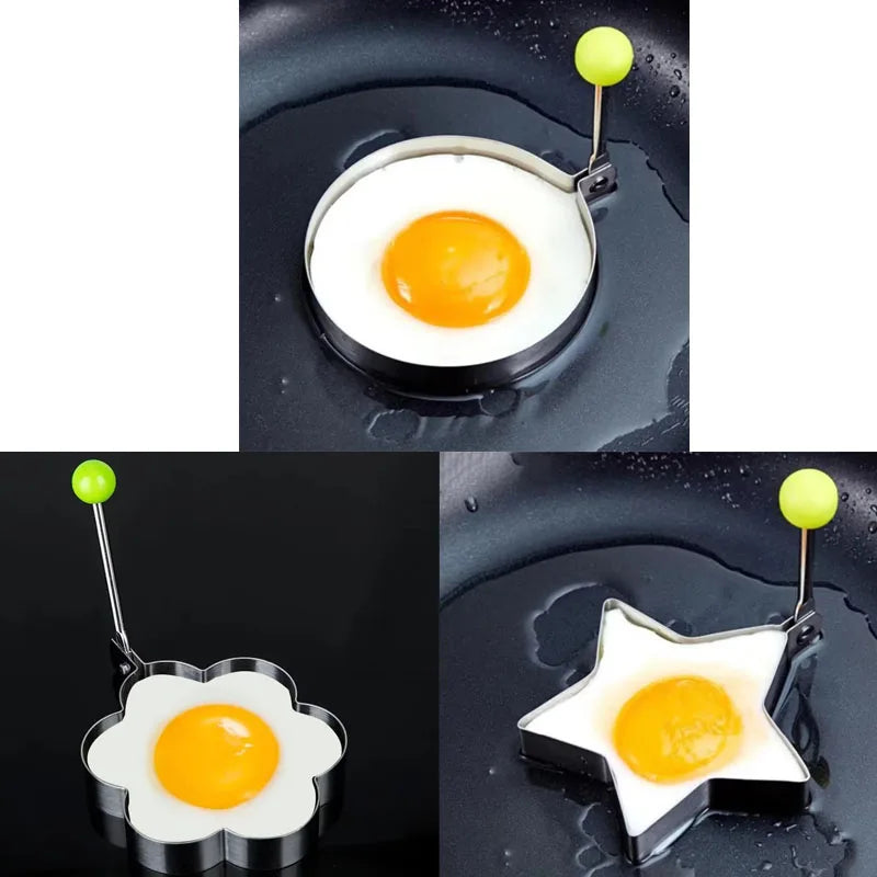 1-5pcs Stainless Steel Fried Egg Shaper Pancake Ring