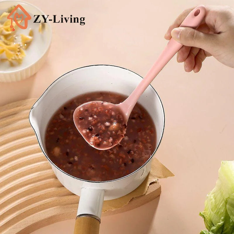Long Handle Silicone Soup Spoon Large Ramen Noodles