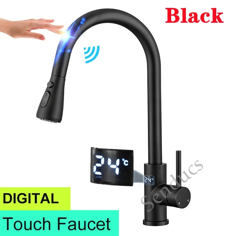 Touch Digital Faucets 304 Stainless Steel Cold Sink