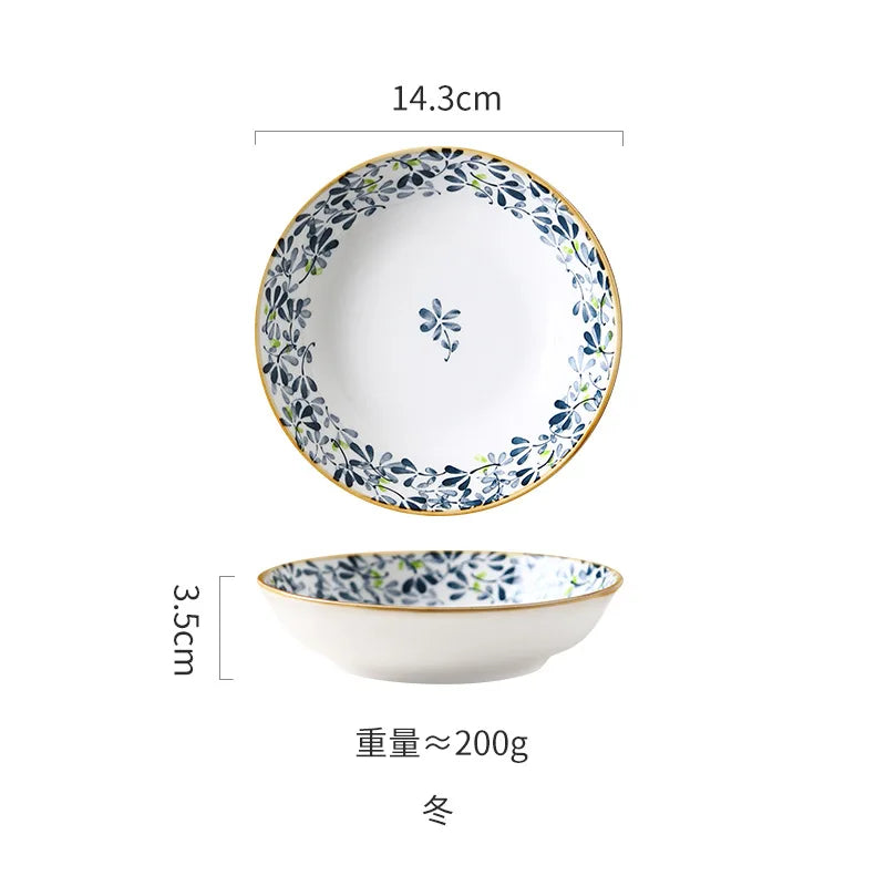 Japanese Style Ceramic Dessert Sauce Dish Plate Creative