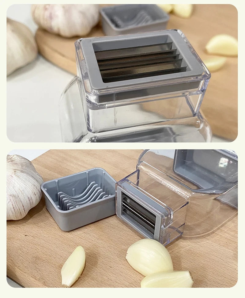 Pressing Garlic Grinding Grater Cutter Cooking Garlic Peeler