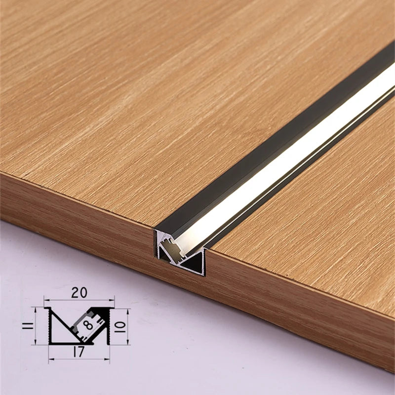 5m/1m/Pcs Invisible Led Recessed Aluminum Profile Hidden