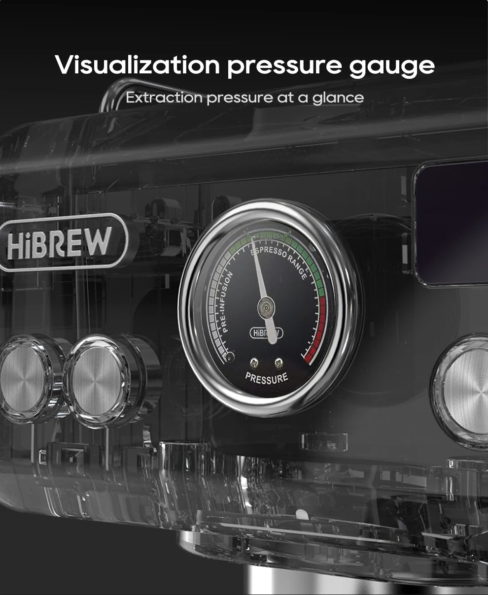Hibrew H10a Black Espresso Machine Temperature Volume Pre