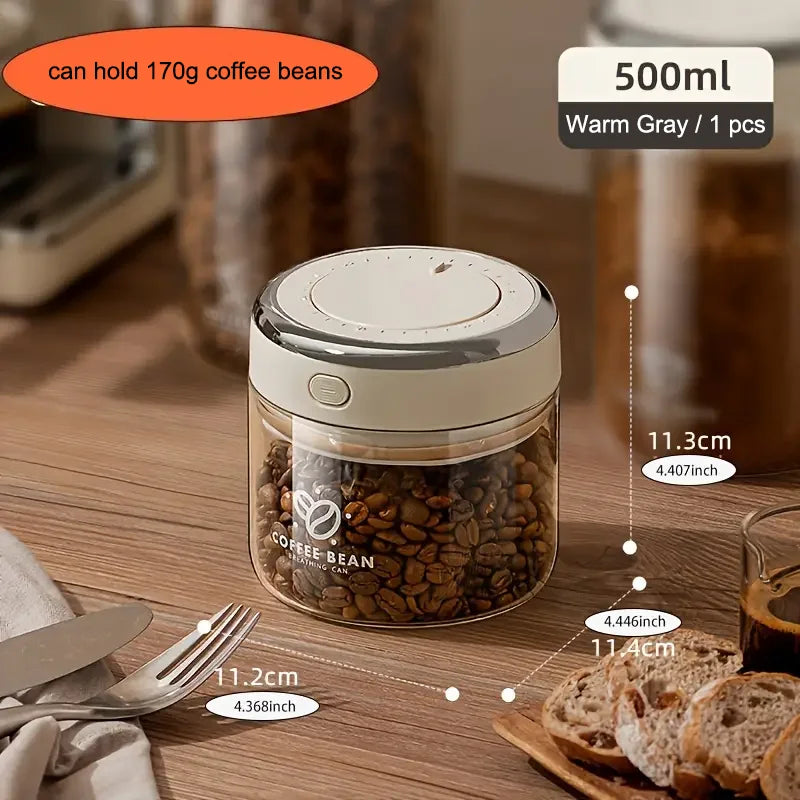 500/1100/1700 Coffee Beans Vacuum Sealed Tank Glass Food